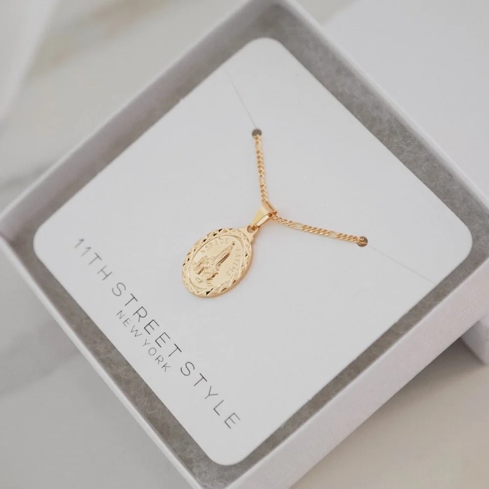 Virgin Mary Necklace | 18kt Gold Filled - Picture 4 of 7